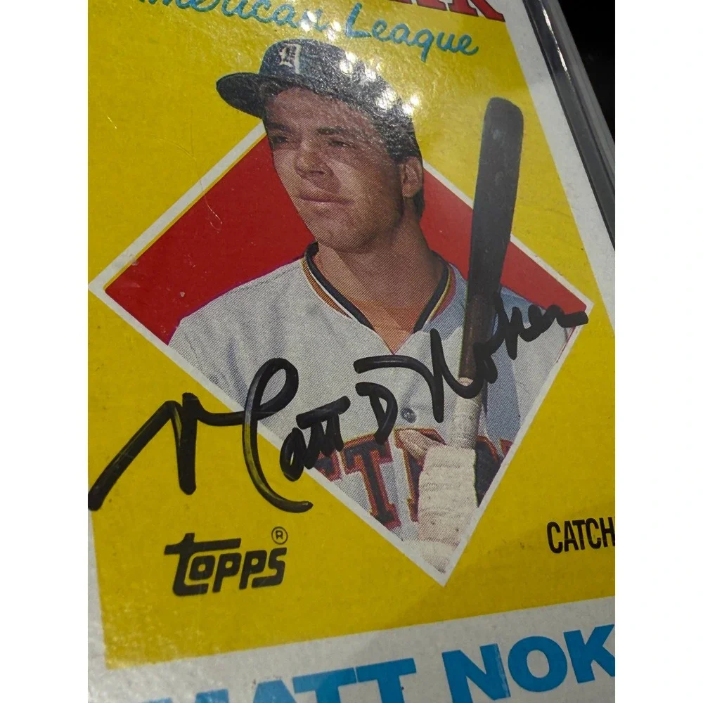 1988 Topps Matt Nokes Signed All Star Detroit Tigers Baseball Card 393 Auto